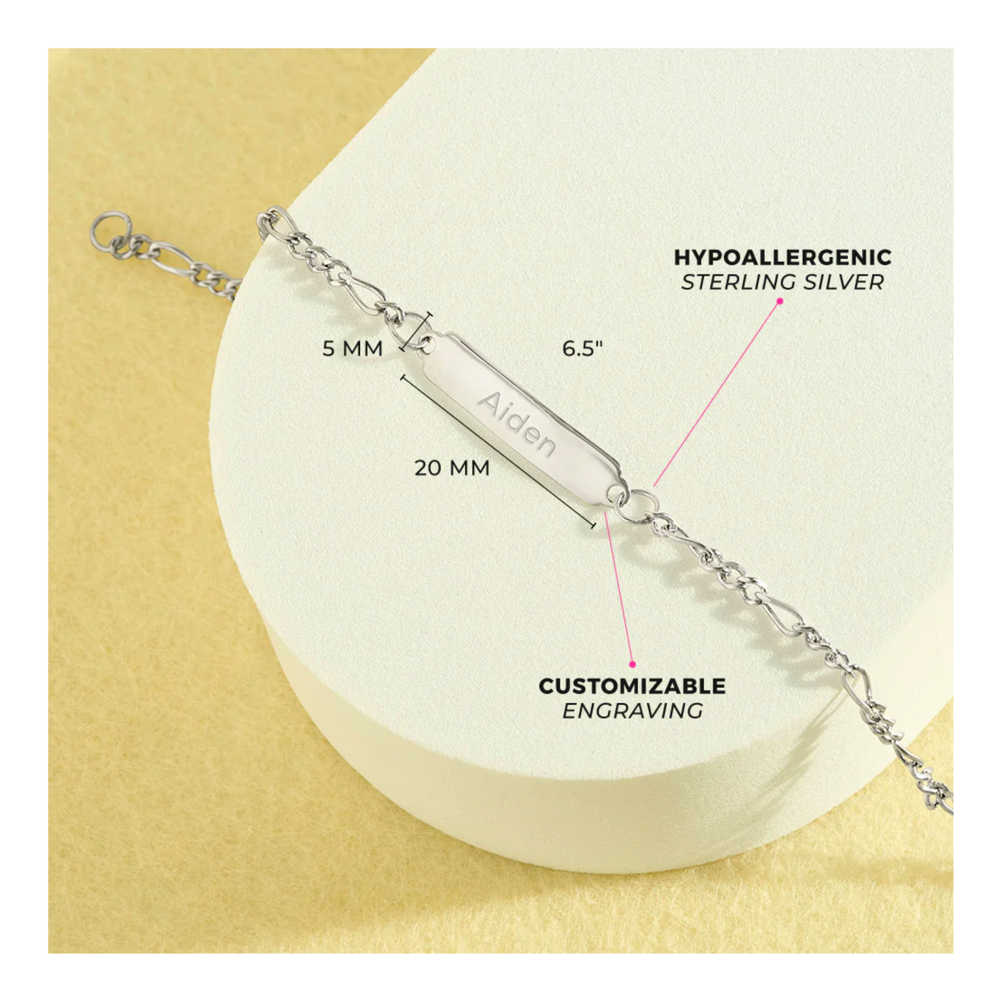 Bracelet Identité Argent Enfant