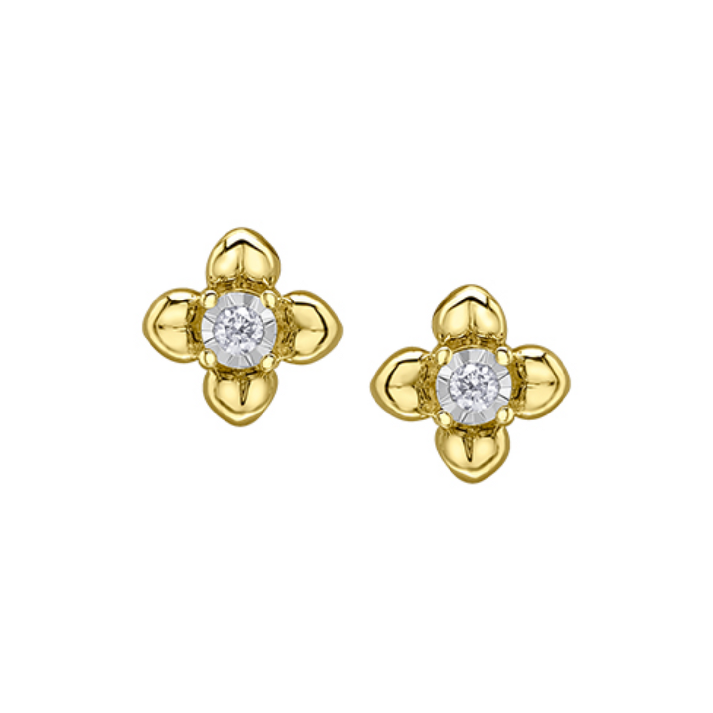 Boucles Fleurs Diamant Illusion