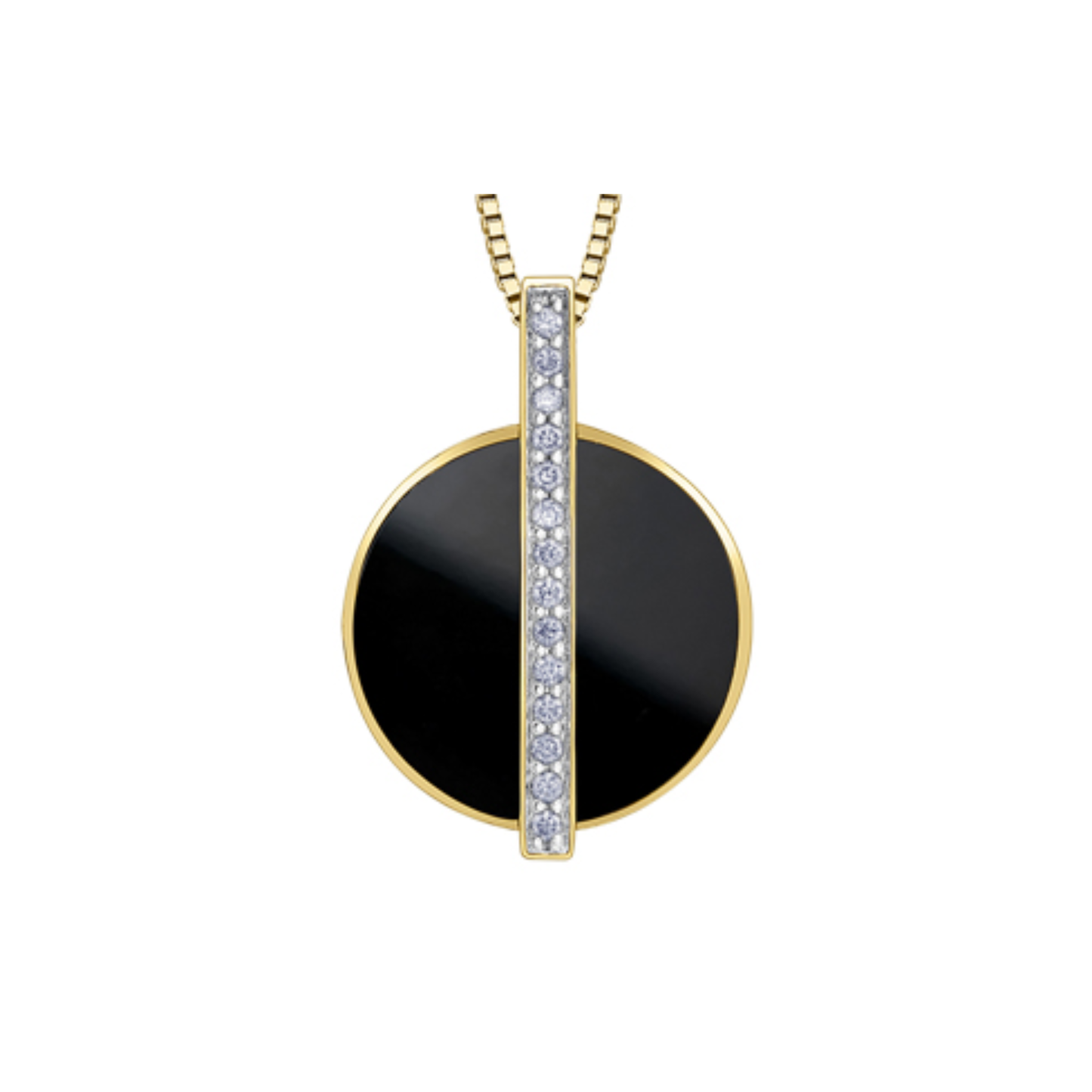Pendentif Onyx et Diamants