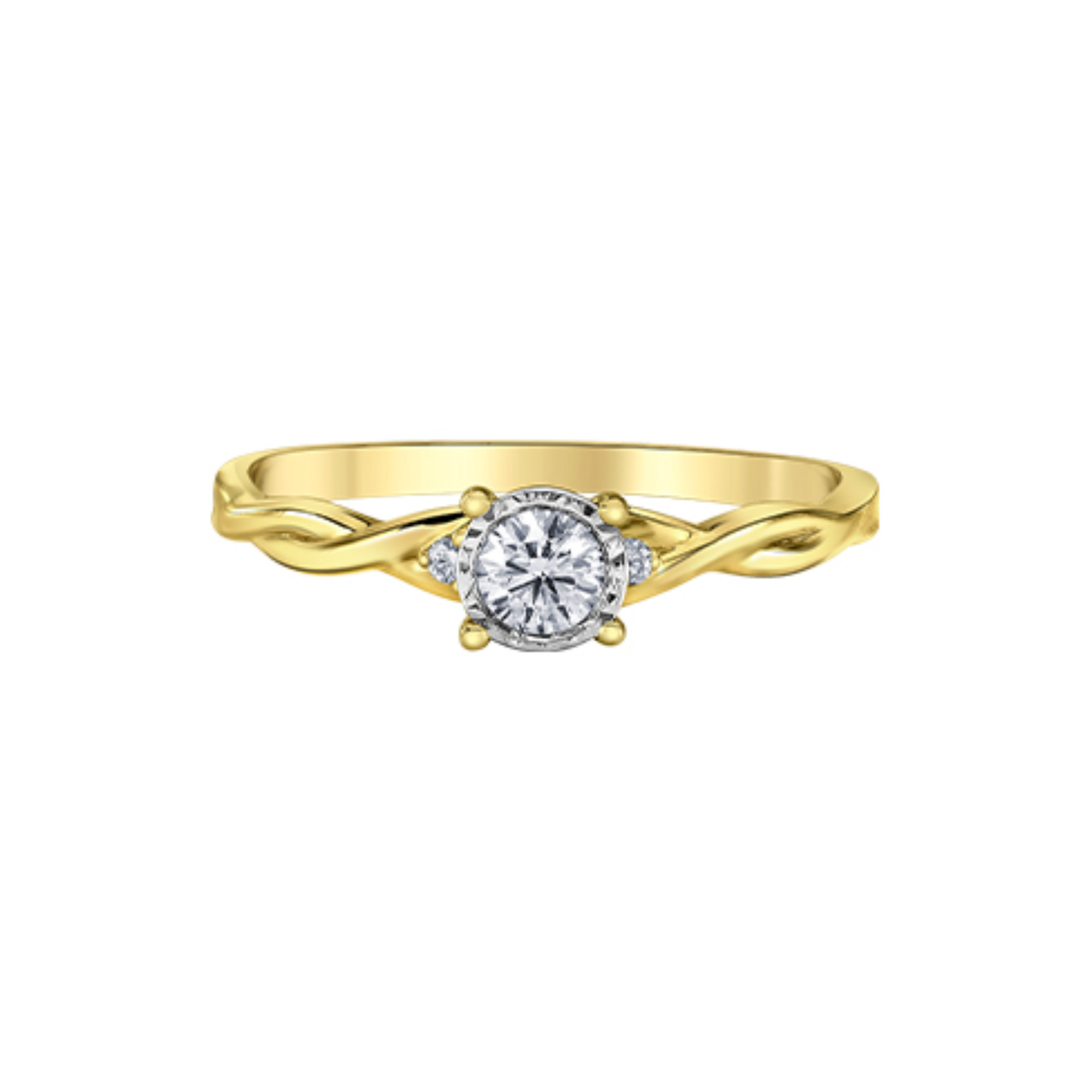 Bague Solitaire Diamant Illusion