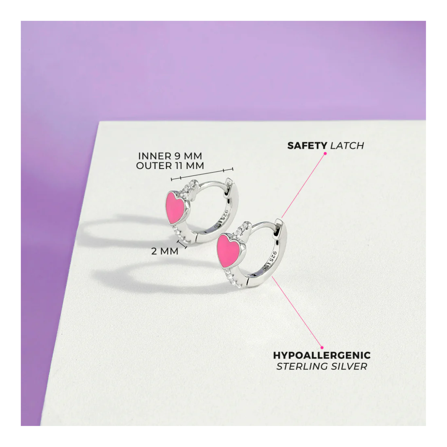 Boucles Huggies Coeur Enfant