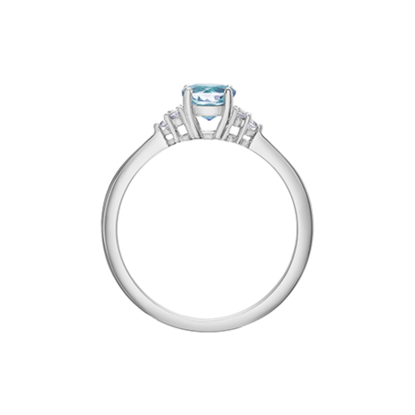 Bague Diamants & Topaze Bleu