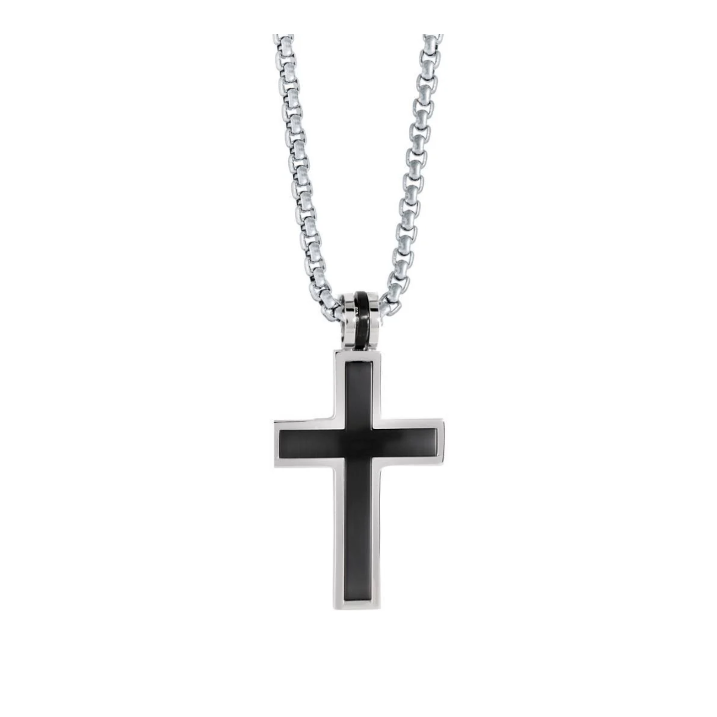 Collier Croix Acier
