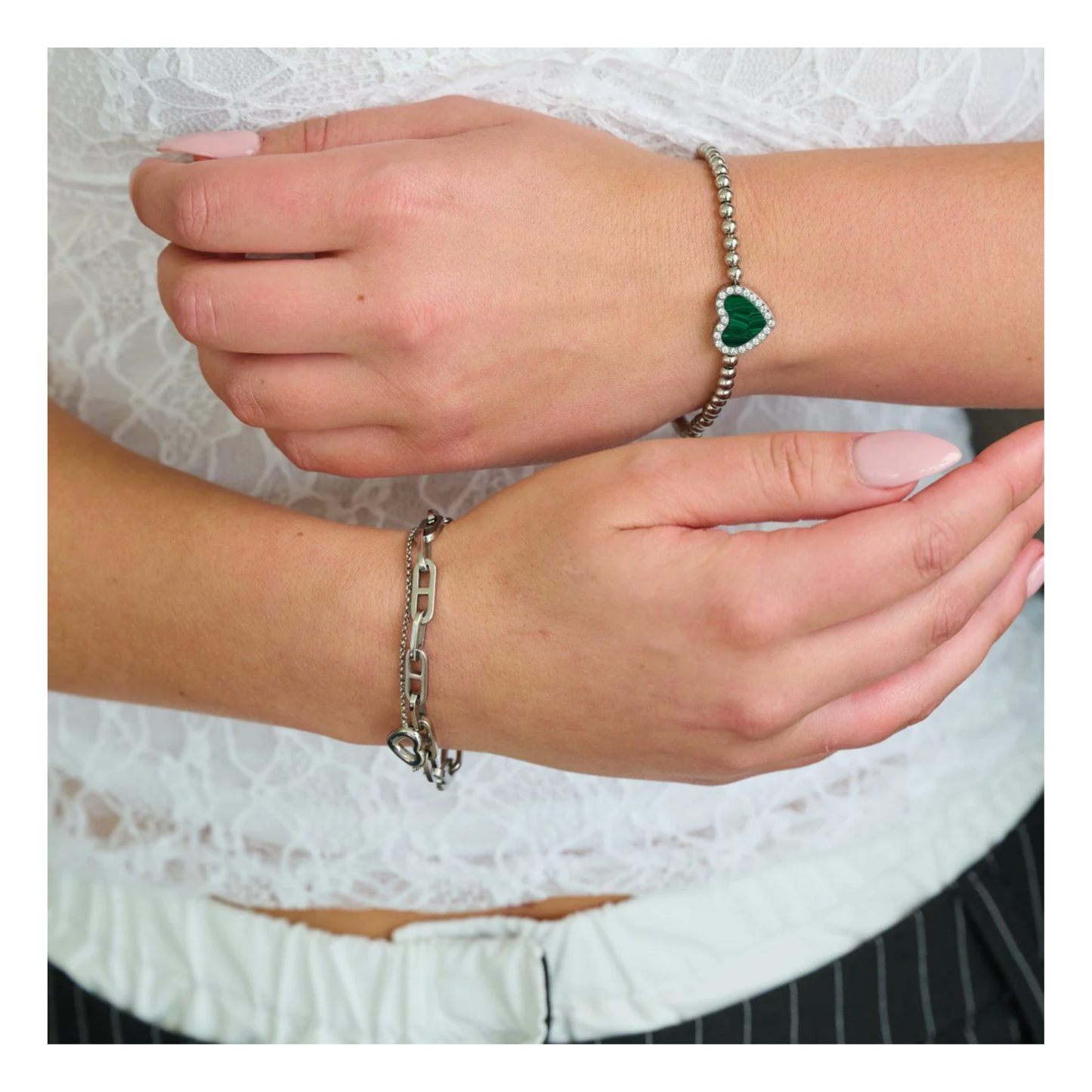 Bracelet Acier Inoxydable Coeur