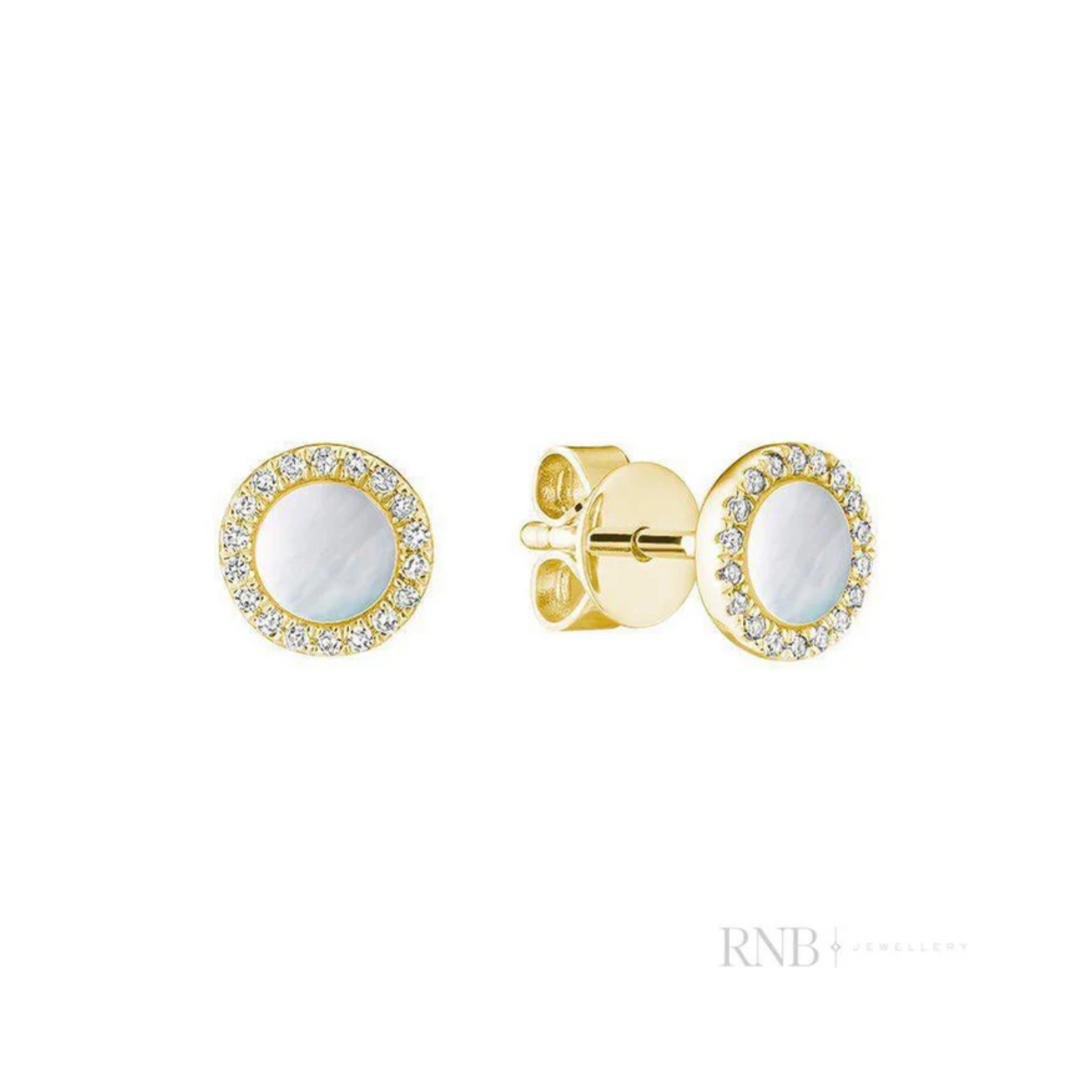 Boucles Nacre de Perle et Diamants