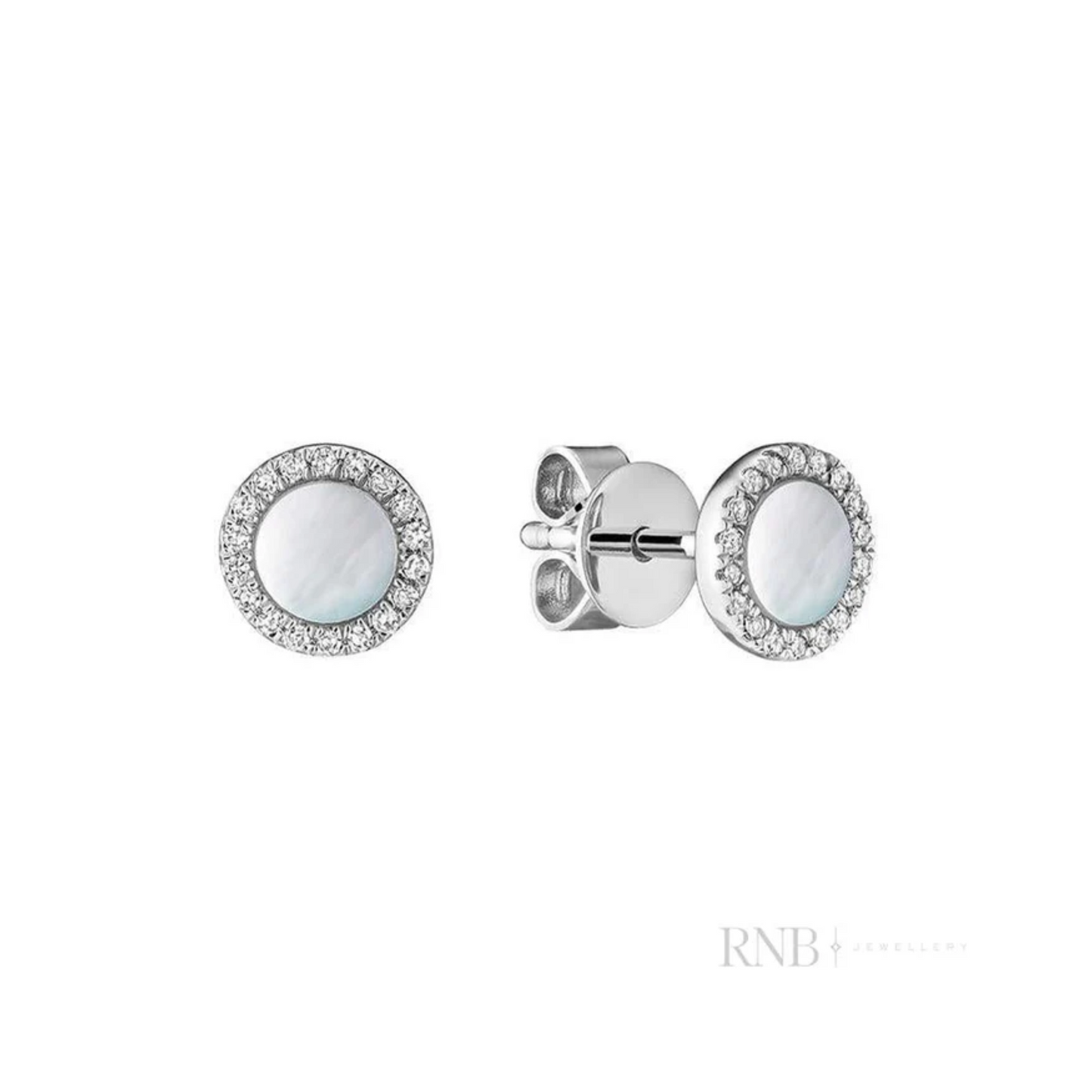 Boucles Nacre de Perle et Diamants