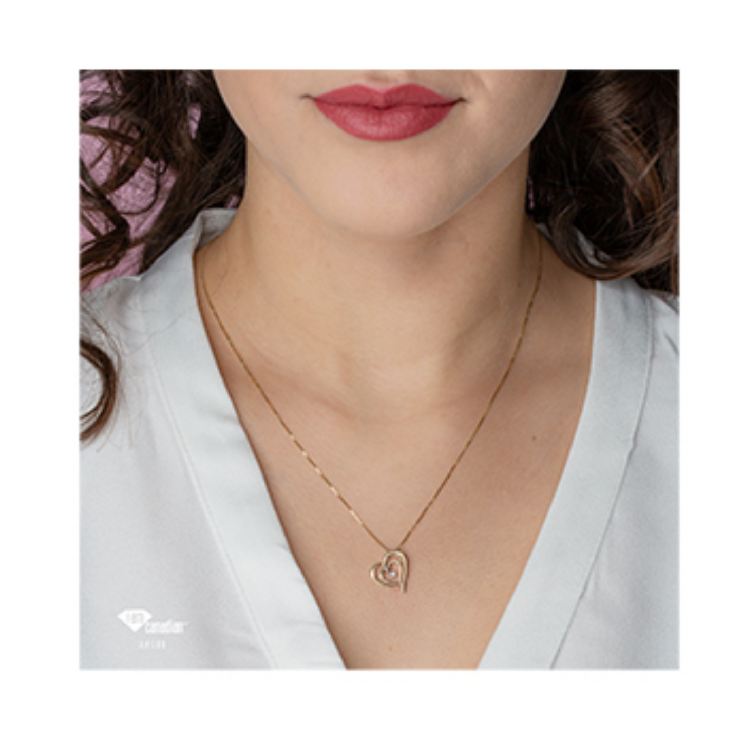 Pendentif Coeur Diamant Canadien