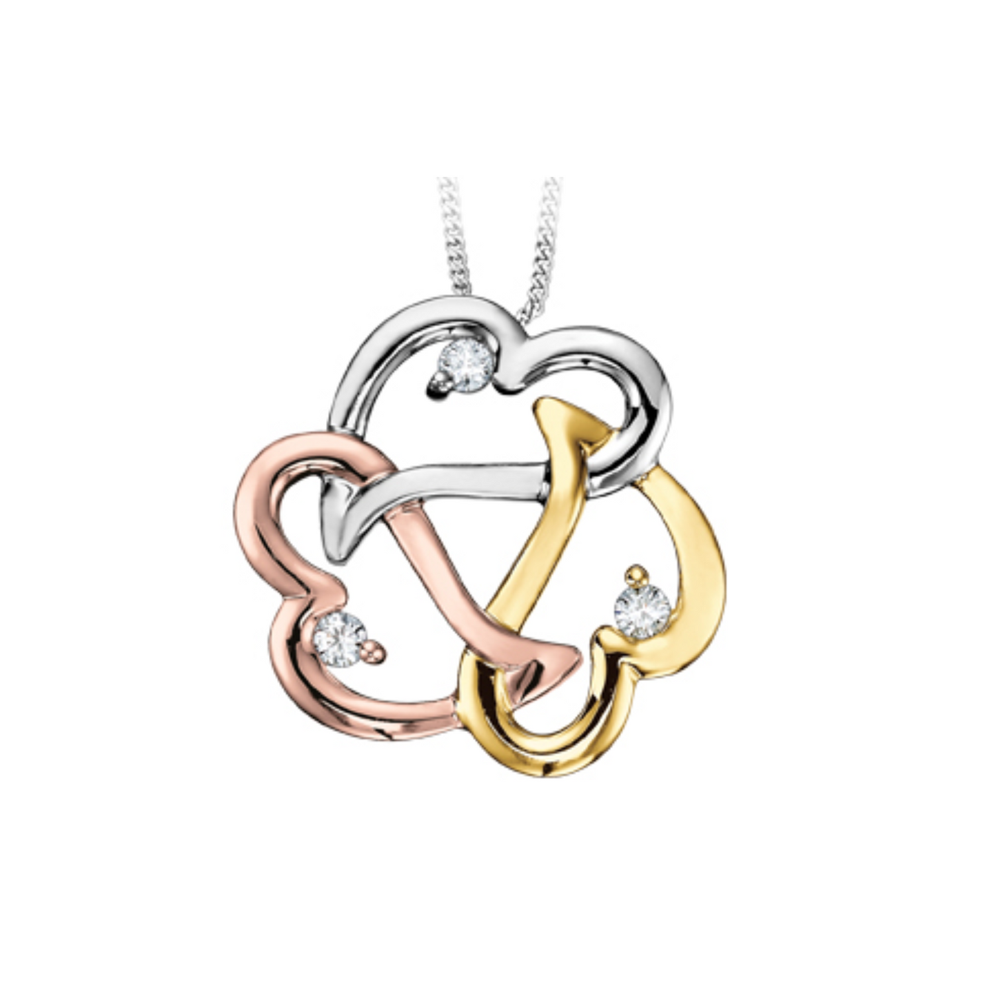 Pendentif Coeur Diamants Canadiens