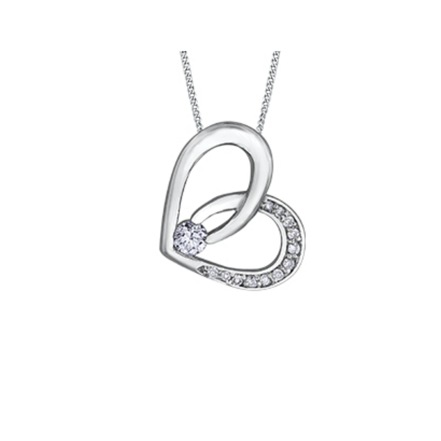 Pendentif Coeur Diamant Canadien