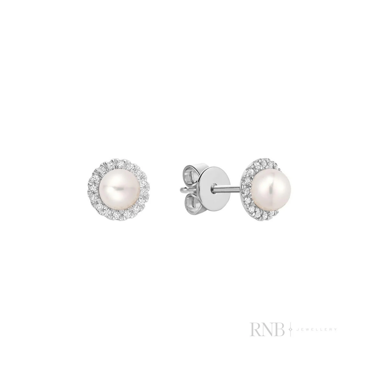 Boucles Diamants et Perle