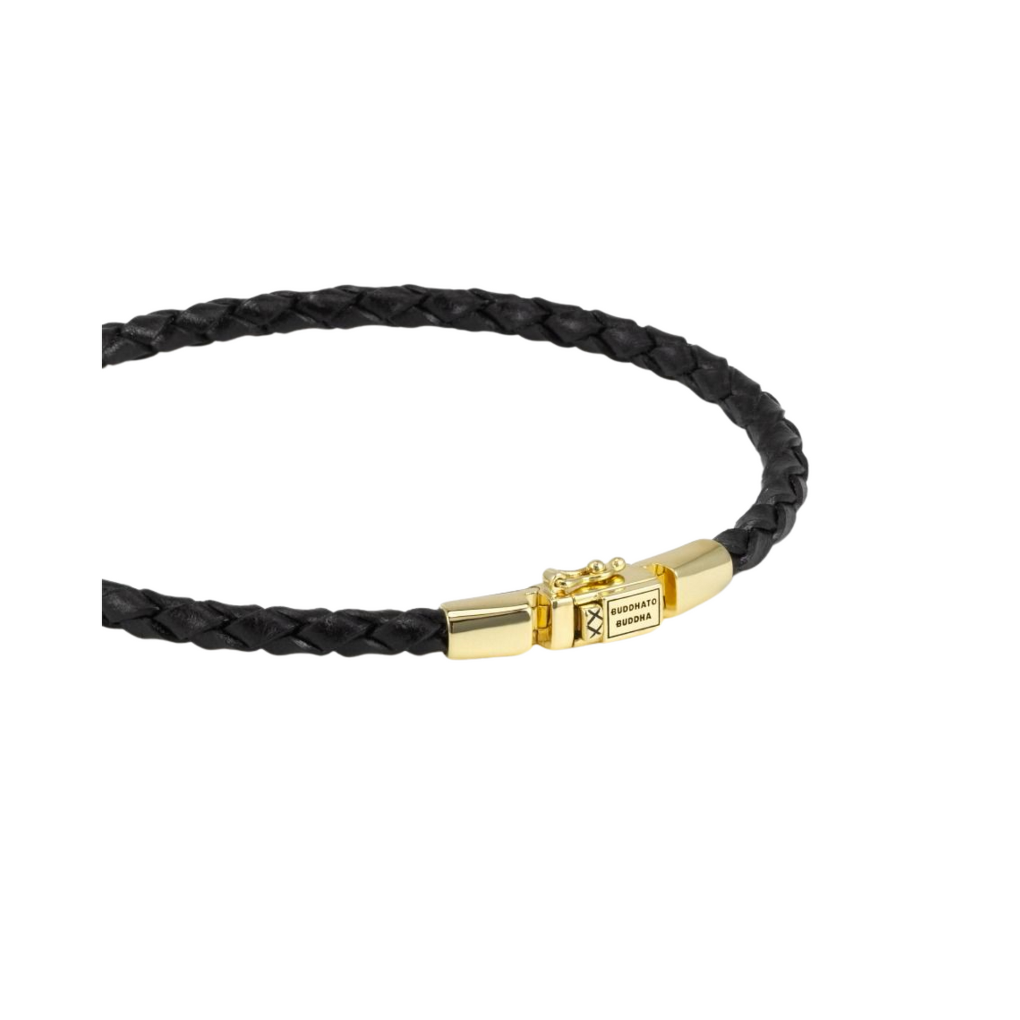 Bracelet Cuir George Mini Black Vermeil J016 BL