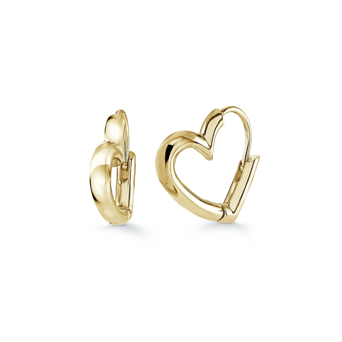 Boucles D'oreilles Anneaux Coeurs Acier