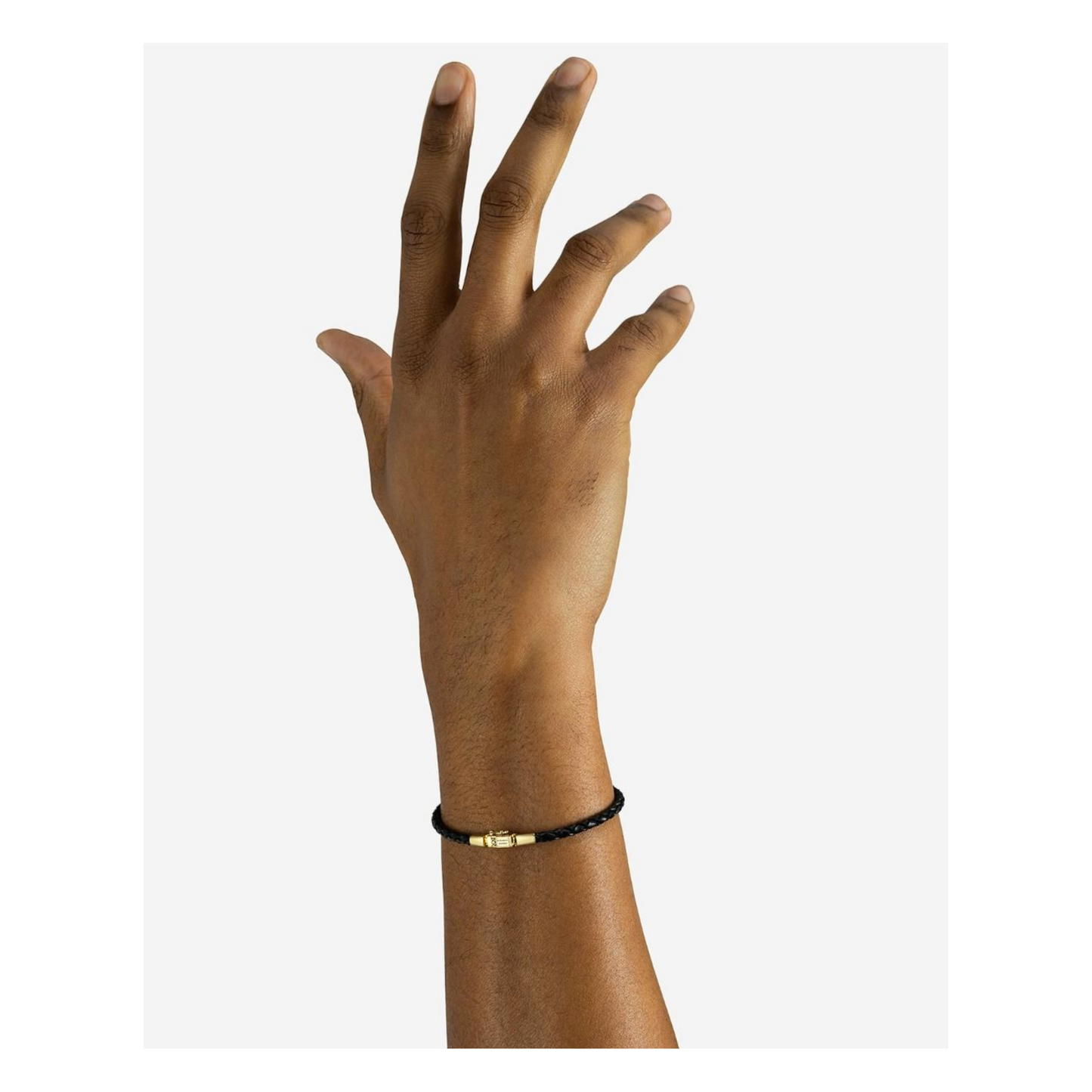 Bracelet Cuir George Mini Black Vermeil J016 BL