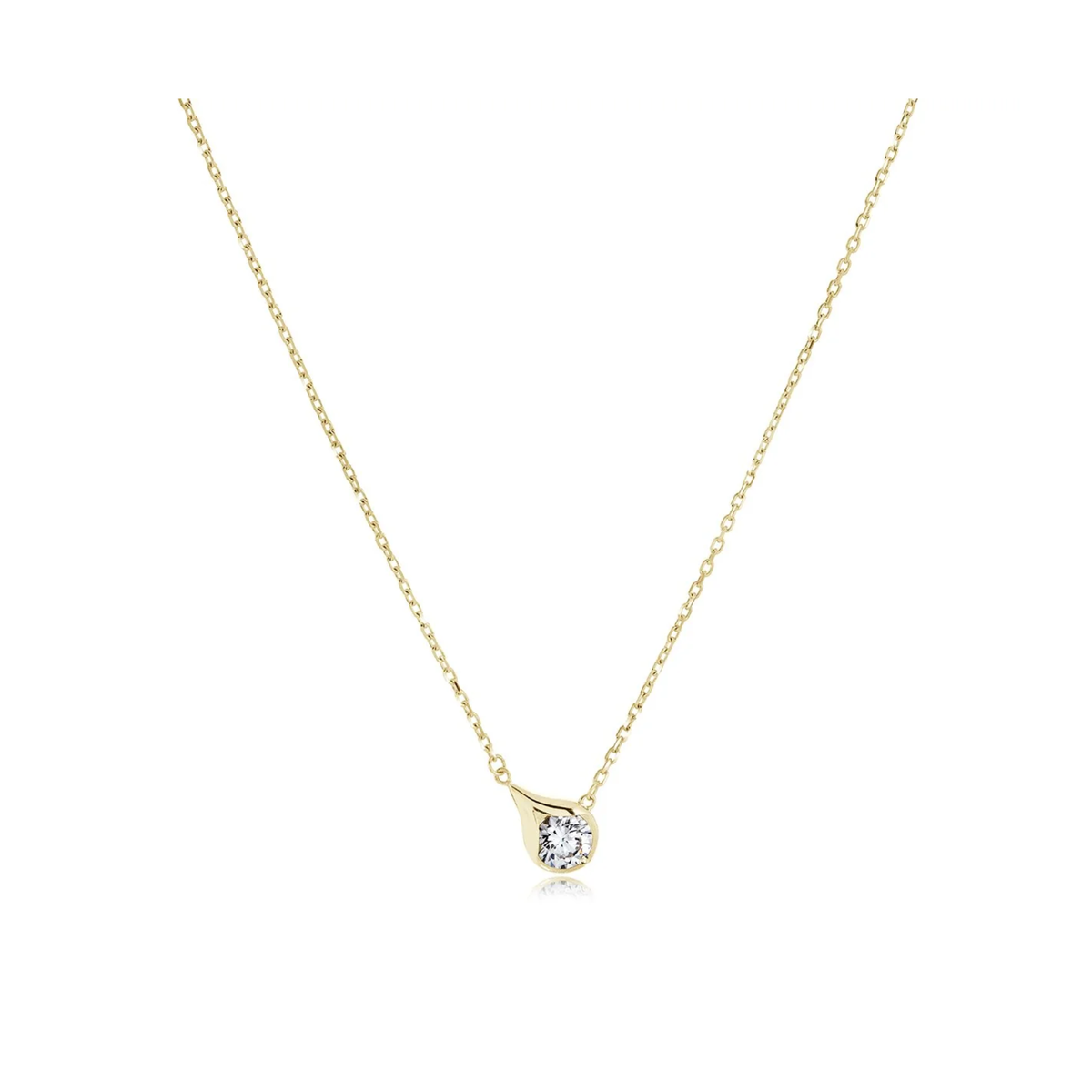 Collier Poire Acier Inoxydable