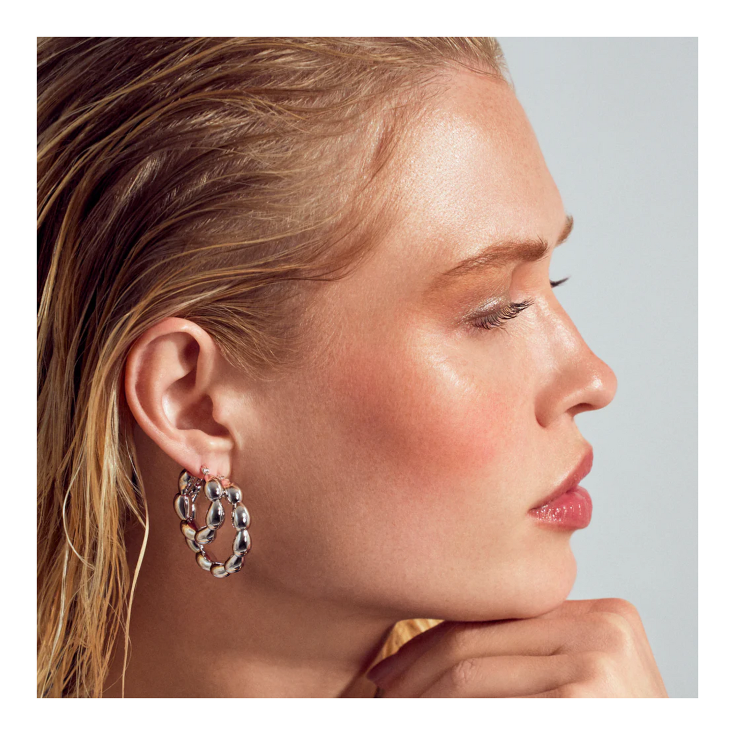 Boucles Anneaux Goccia Cerchi Pianura Medio