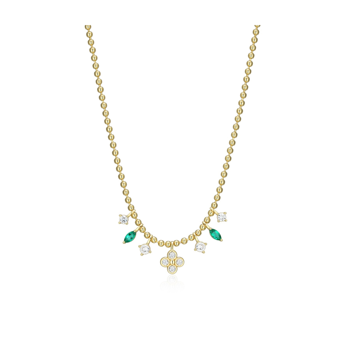 Collier Reign Émeraudes