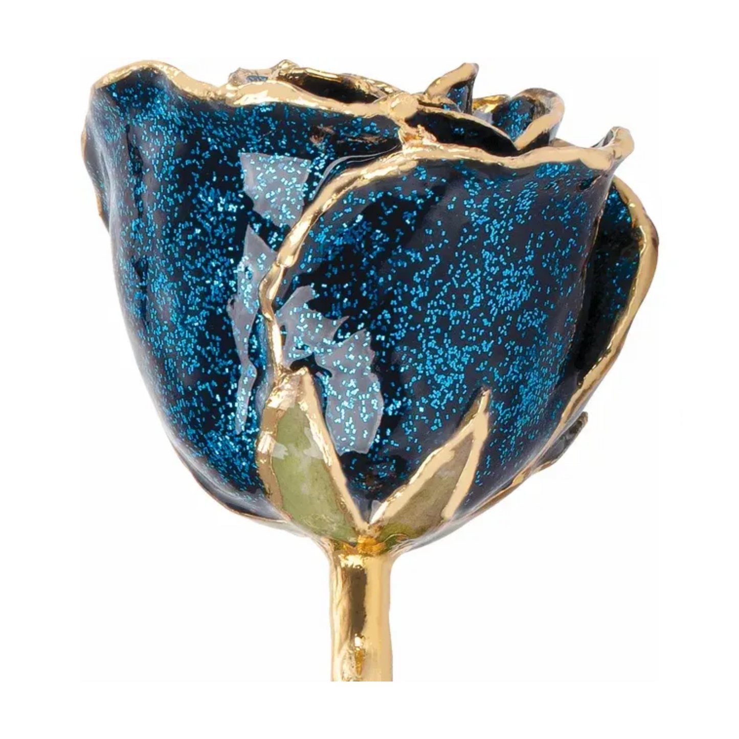 Rose Bleu Brillante Or 24kt