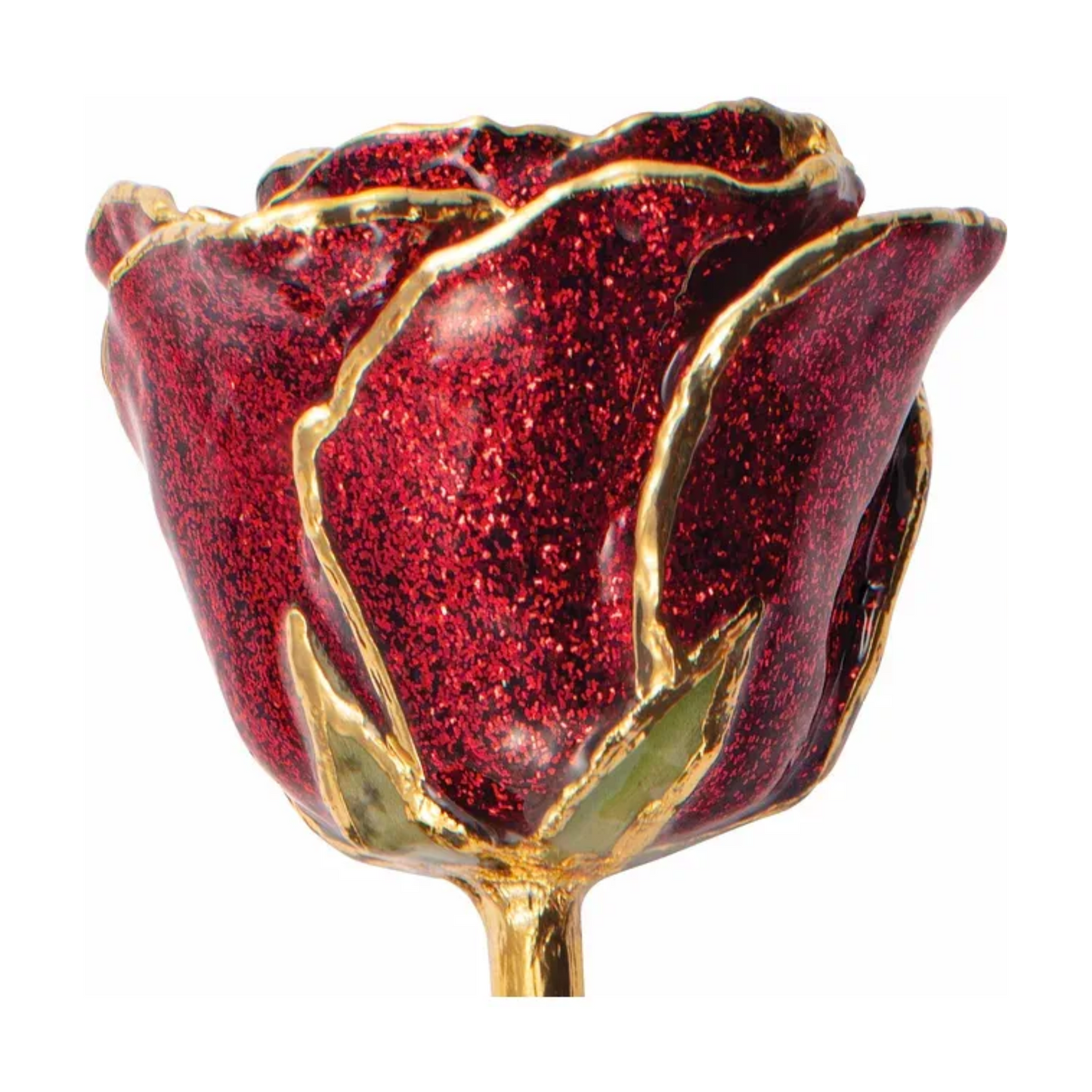 Rose Rouge Brillante Or 24kt