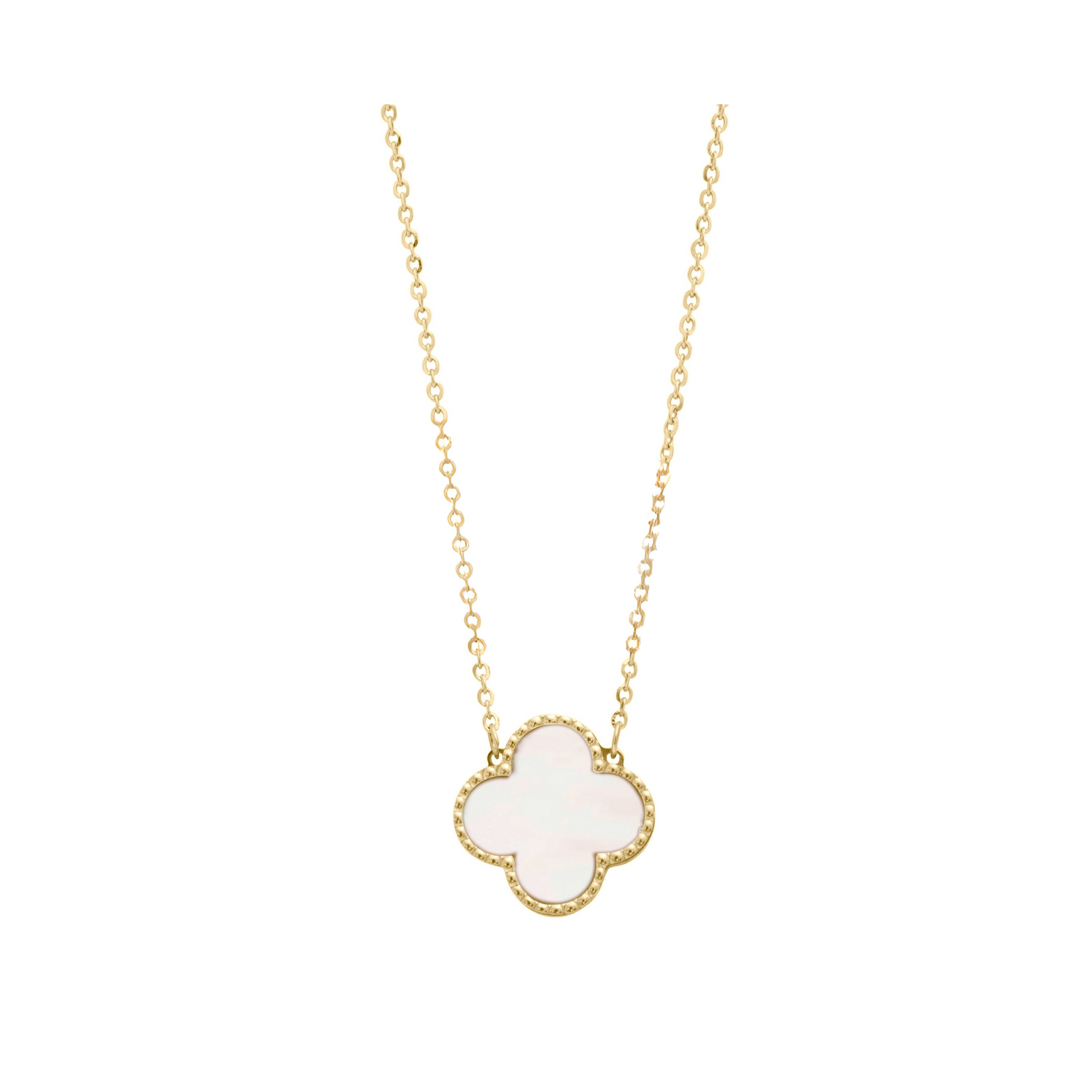 Collier en Or Trèfle Nacre