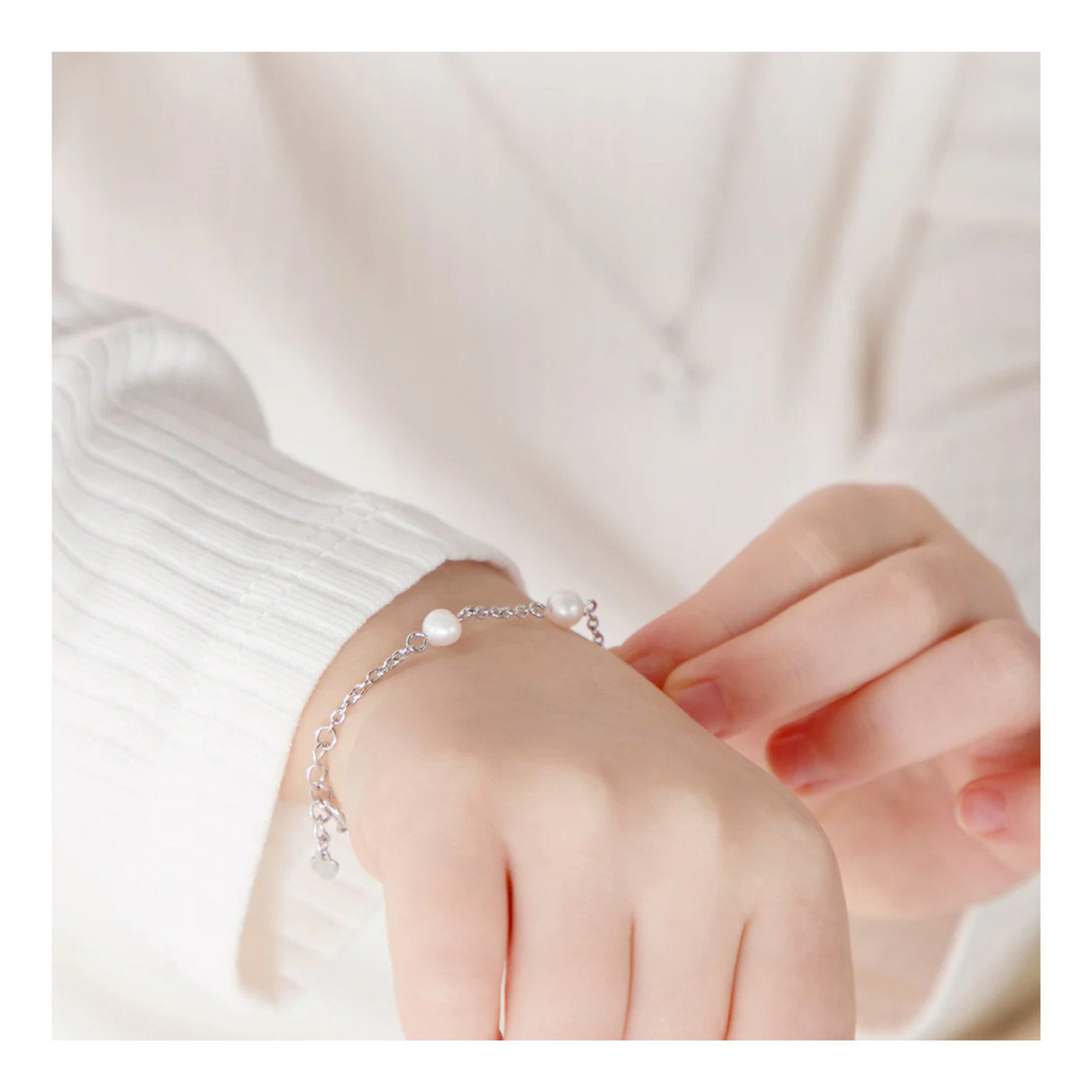 Bracelet Argent Perles Enfant