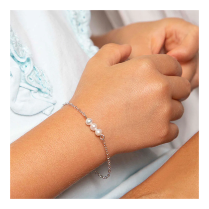 Bracelet Argent Perles Enfant