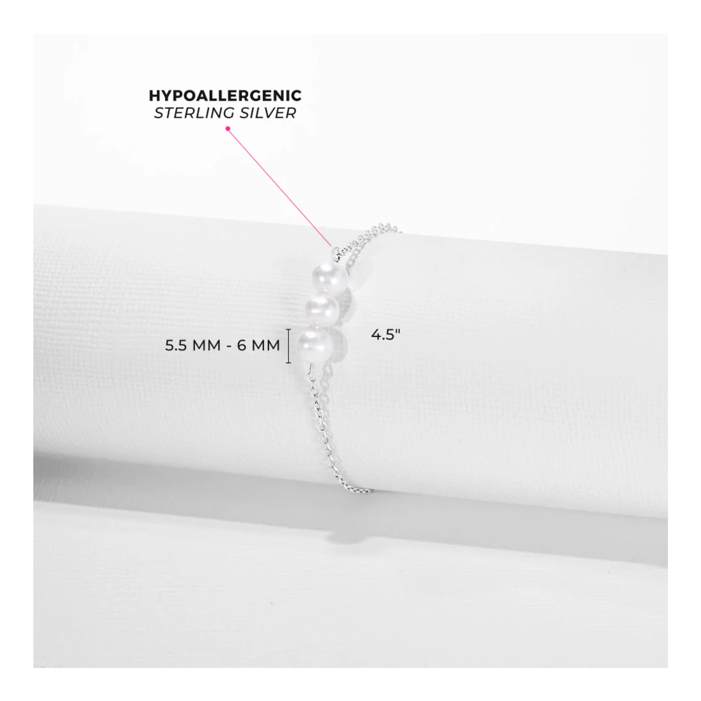 Bracelet Argent Perles Enfant