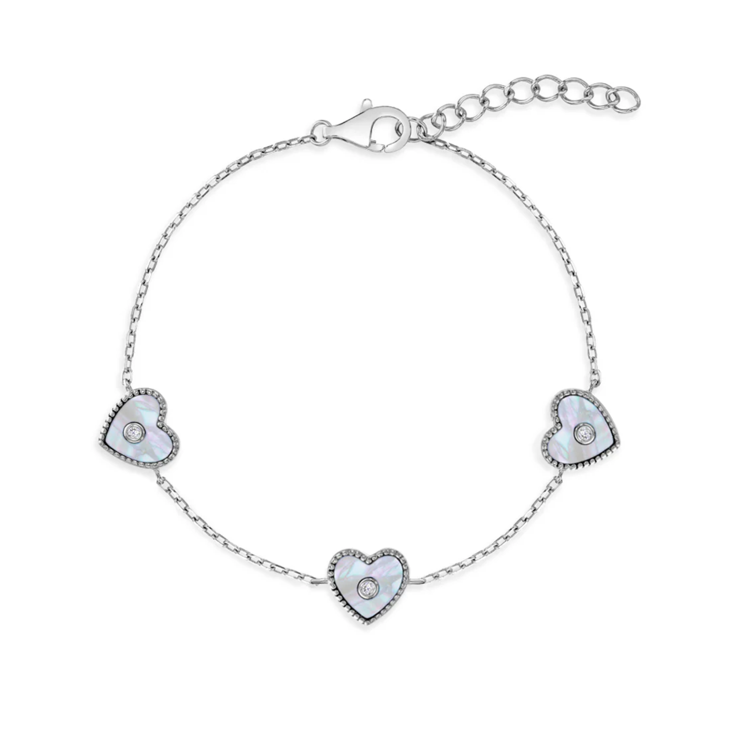 Bracelet Coeurs Argent Enfant