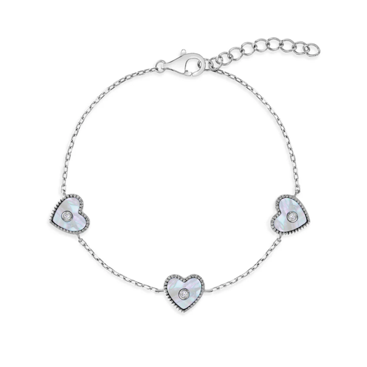 Bracelet Coeurs Argent Enfant