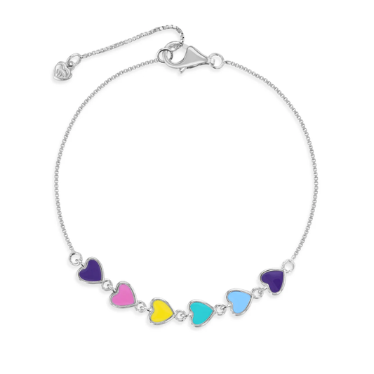 Bracelet Coeurs Argent Enfant