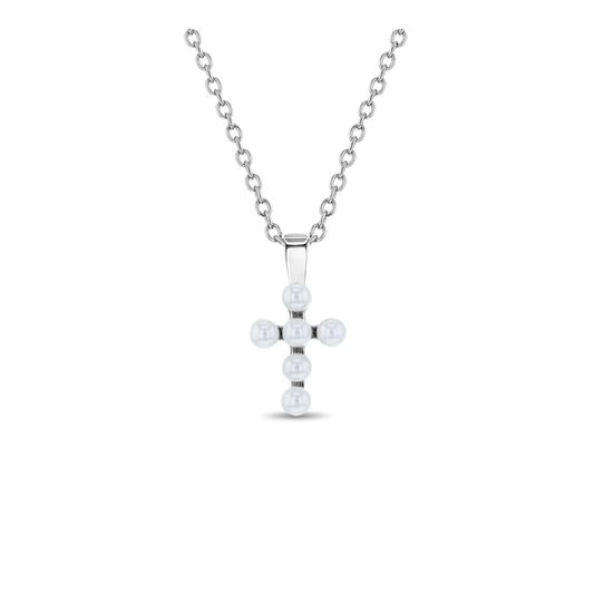 Collier Croix Perle