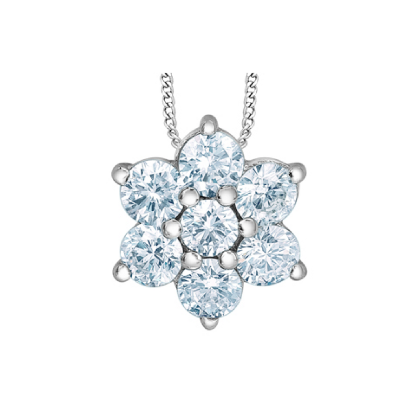 Collier Fleur Diamants Laboratoire