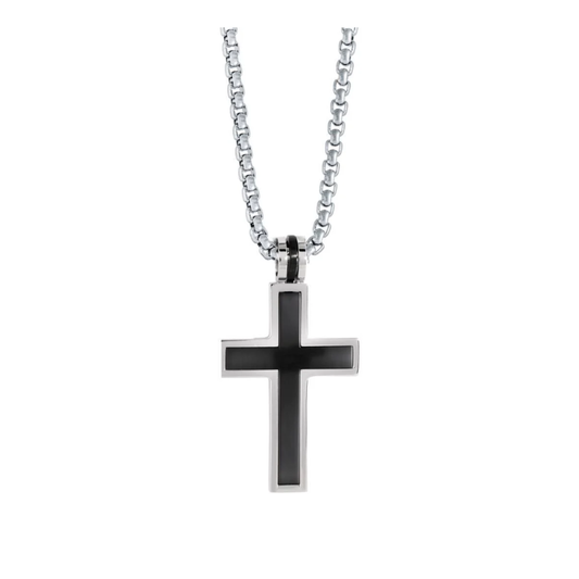 Collier Croix Acier