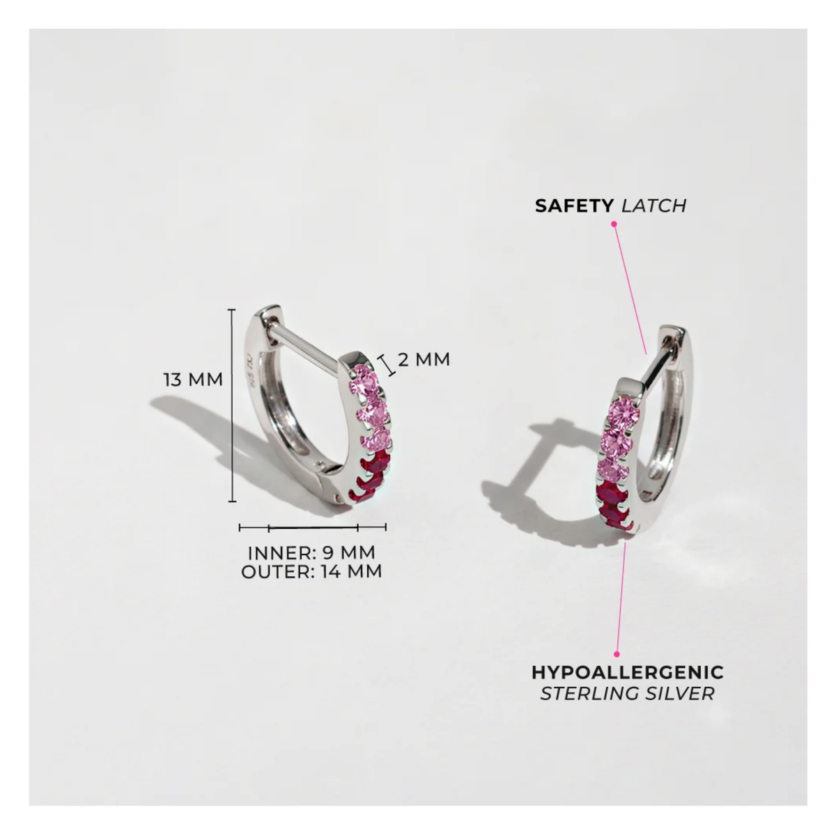 Boucles Huggies Rose Enfants