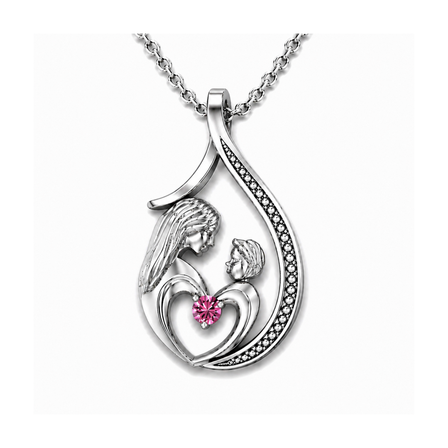 Pendentif Mère et Enfant en Argent