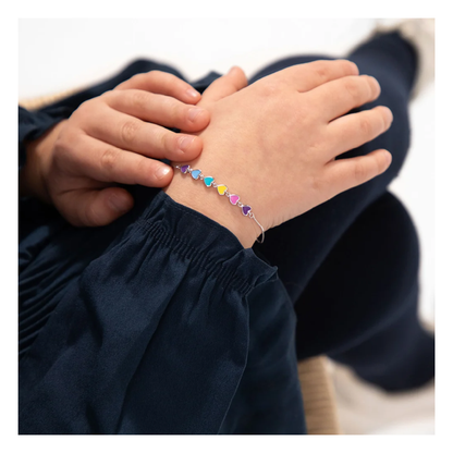 Bracelet Coeurs Argent Enfant