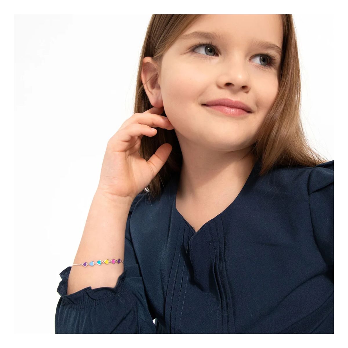 Bracelet Coeurs Argent Enfant