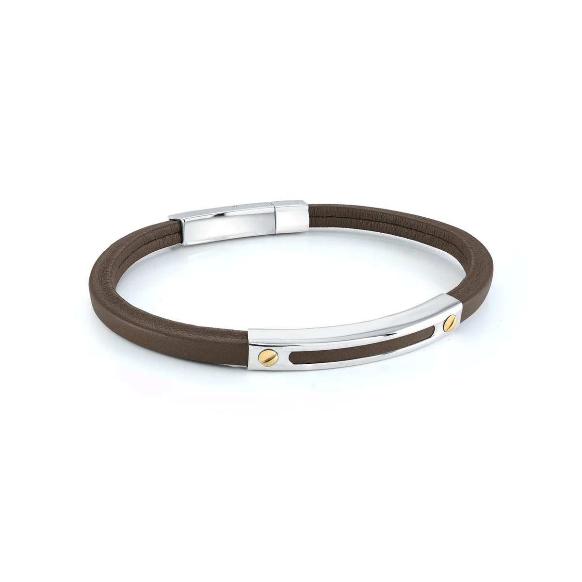 Bracelet Acier Inoxydable et Cuir