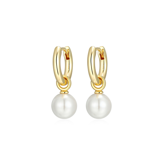 Boucles Huggies Perle Reign