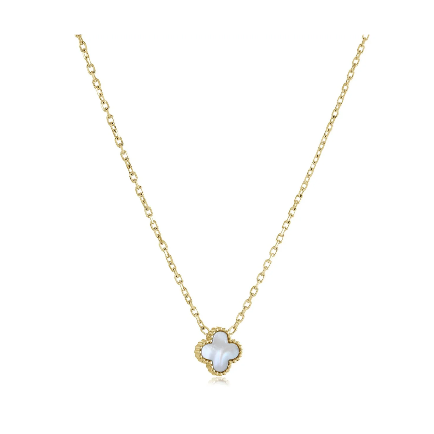 Collier Trèfle Nacre Acier Inoxydable