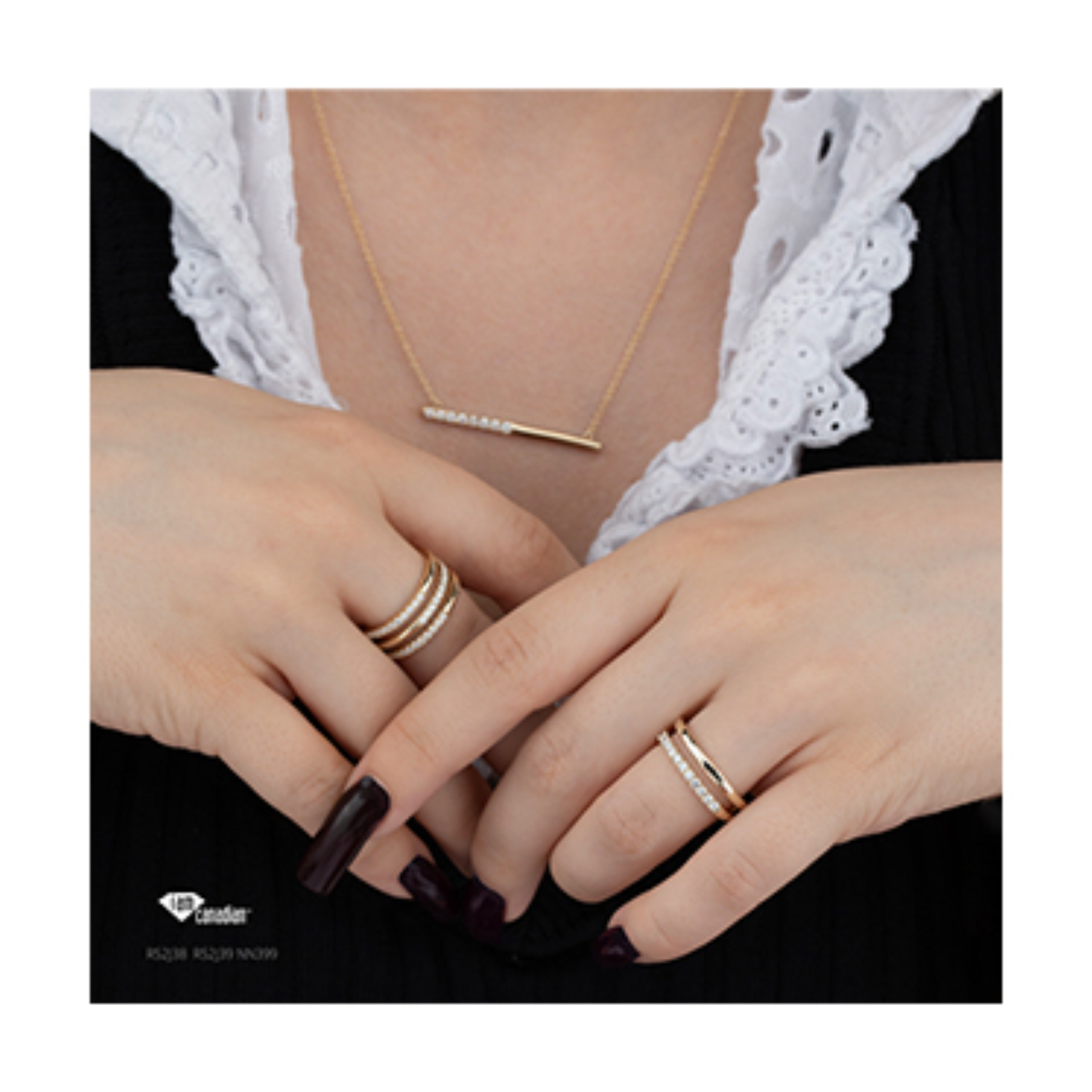 Jonc Semi-Éternité Diamant Canadien