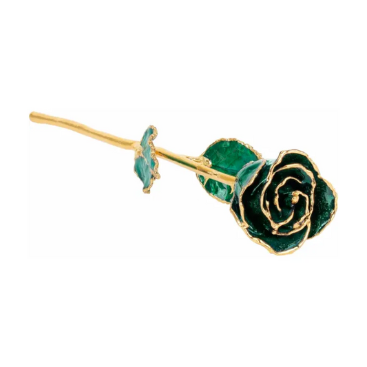 Rose Vert Émeraude Brillant Or 24kt