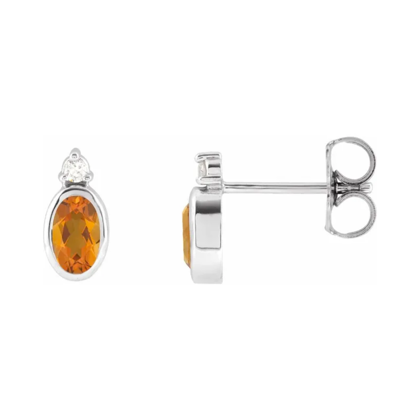 Boucles Citrine et Diamants