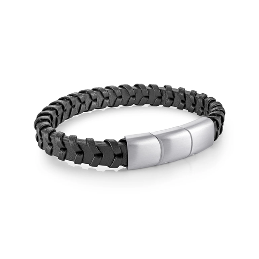 Bracelet Acier Inoxydable et Cuir