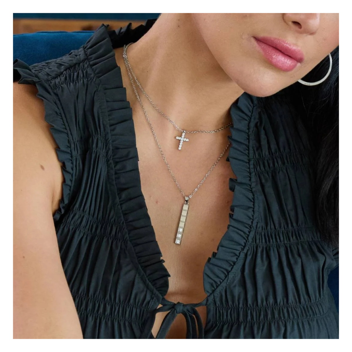 Collier Croix Acier Inoxydable