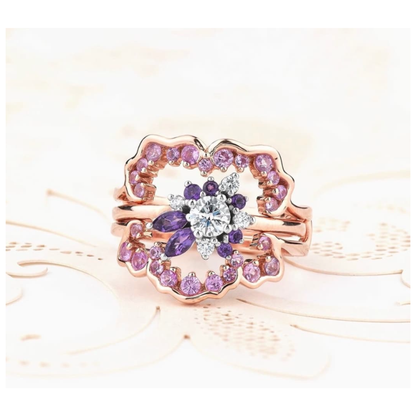 Bague à saphirs roses