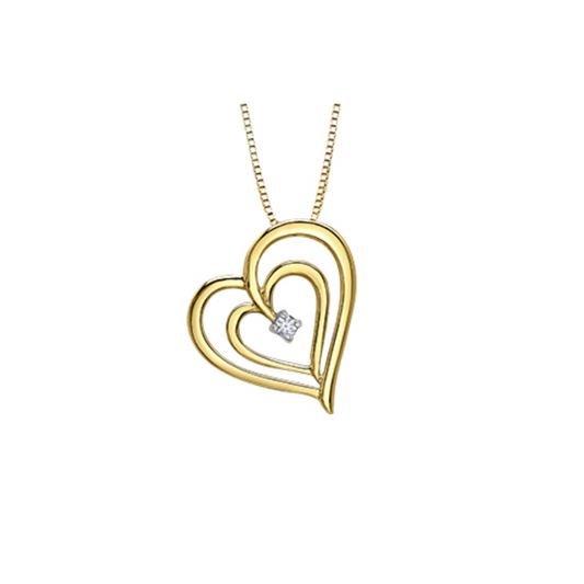 Pendentif Coeur Diamant Canadien