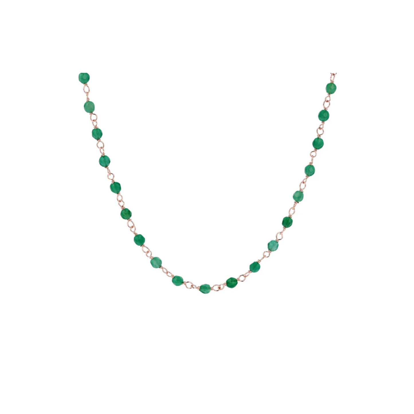 Collier Agathe Verte Bronzallure