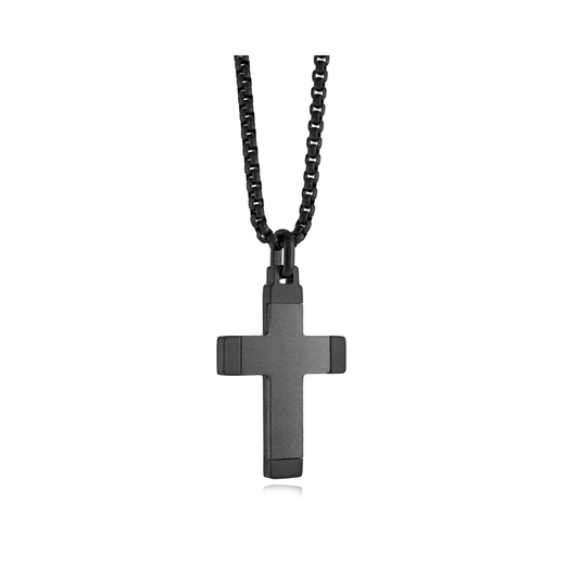 Collier Croix Acier