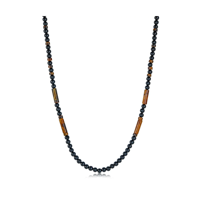 Collier Agate & Oeil de Tigre Italgem