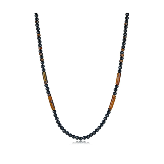 Collier Agate & Oeil de Tigre Italgem